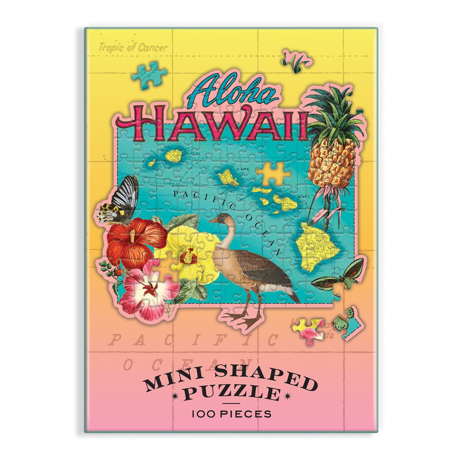 galison-jigsaw-hawaii-mini-shaped-puzzle-100-teile-aloha image 2
