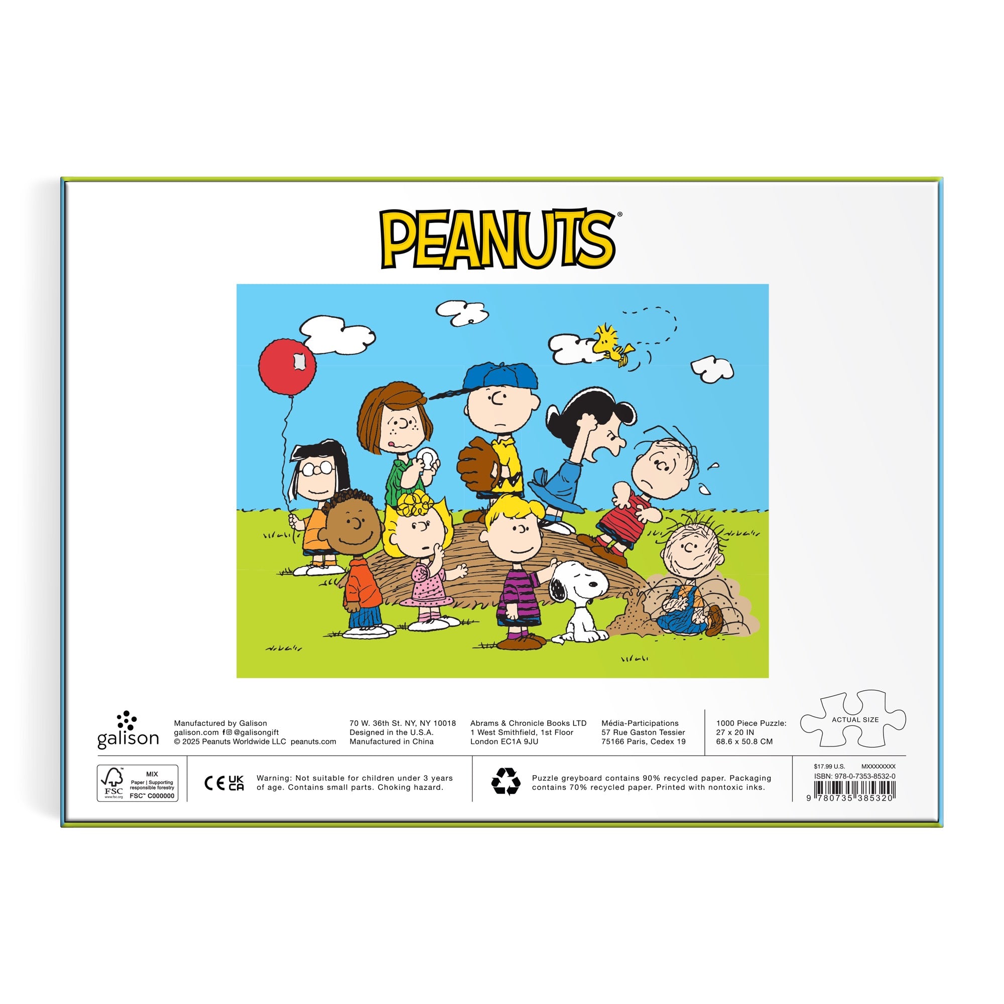 galison-peanuts-baseball-1000-teile-puzzle-snoopy image 5