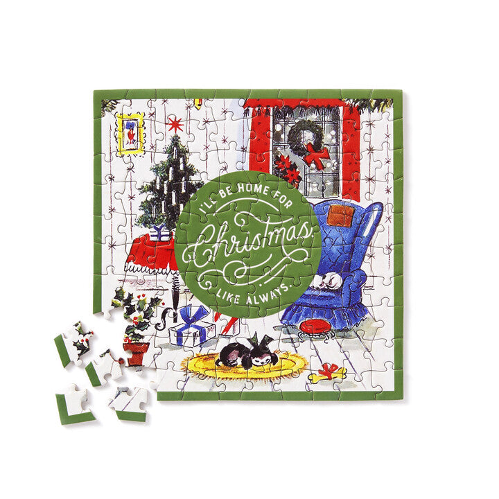 galison-home-for-christmas-mini-puzzle-100-teile-geformt image 3