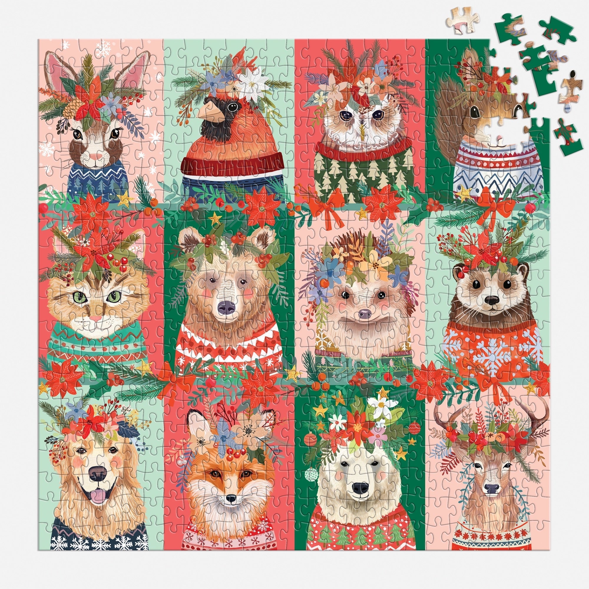 galison-furry-and-bright-puzzle-500-teile-tiere image 4