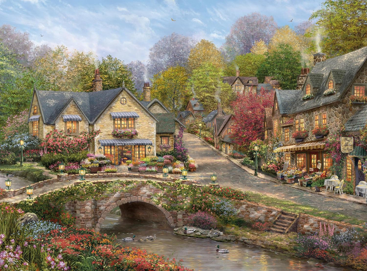 ceaco-summer-cobblestone-village-1000-teile-puzzle-dorf image 2
