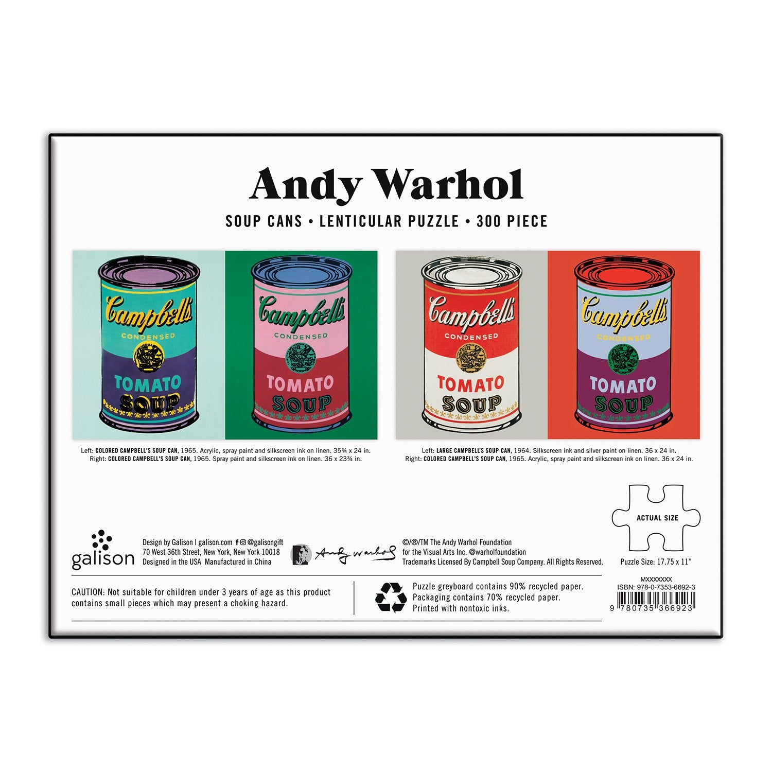 galison-andy-warhol-soup-cans-lenticular-puzzle-300-teile image 6