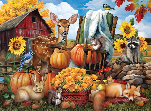 buffalo-games-country-life-autumn-animals-1000-teile-puzzle-herbst image 1