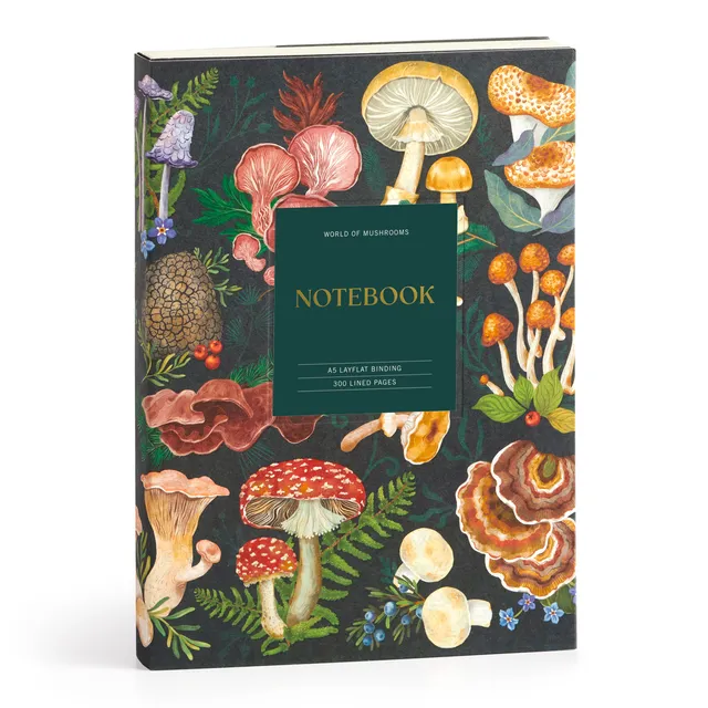 galison-world-of-mushrooms-notizbuch-a5-liniert-pilze image 1