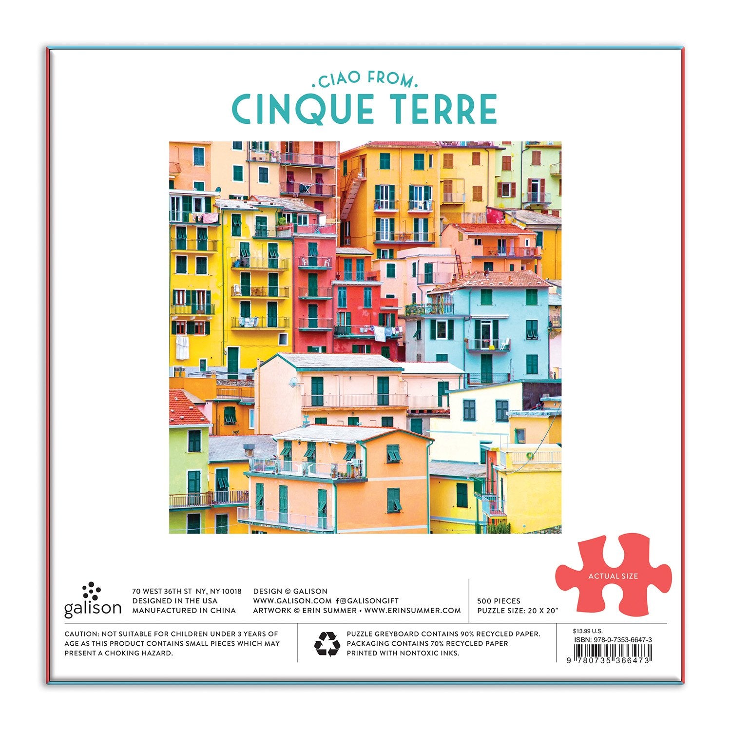 galison-ciao-cinque-terre-puzzle-500-teile-italien-gold image 5