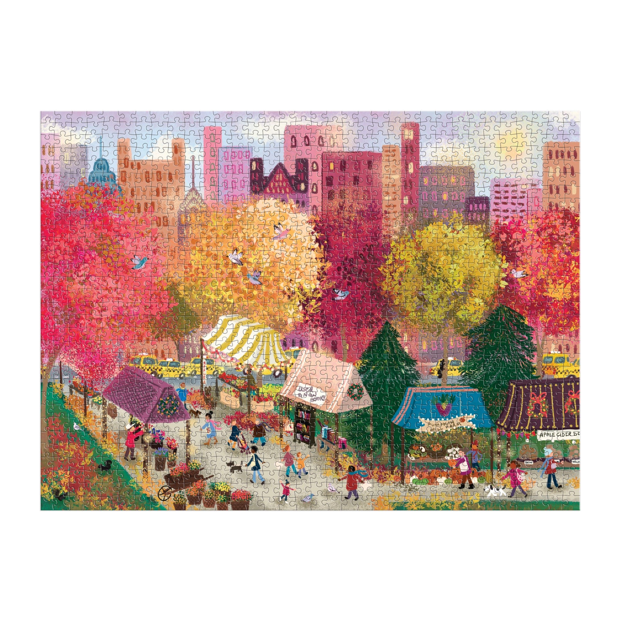 galison-autumn-city-market-puzzle-1000-teile-herbst image 3