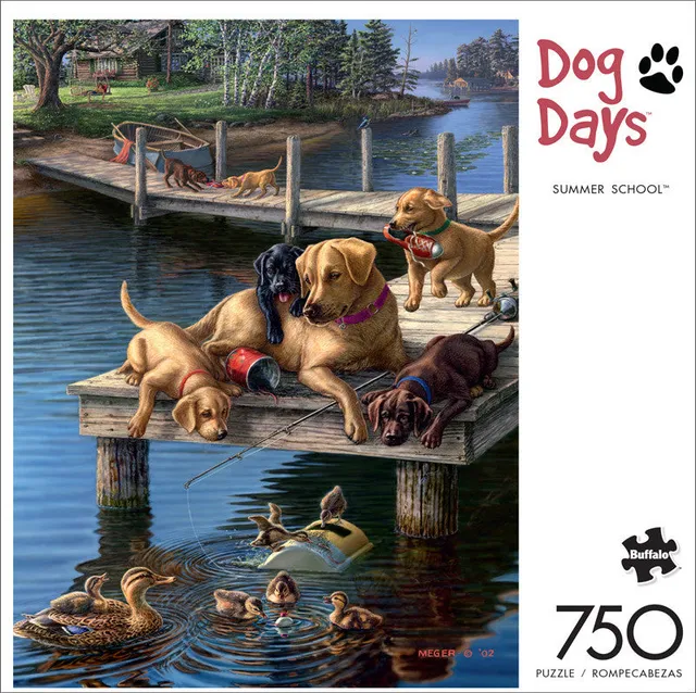 buffalo-games-dog-days-summer-school-puzzle-750-teile-hunde image 1