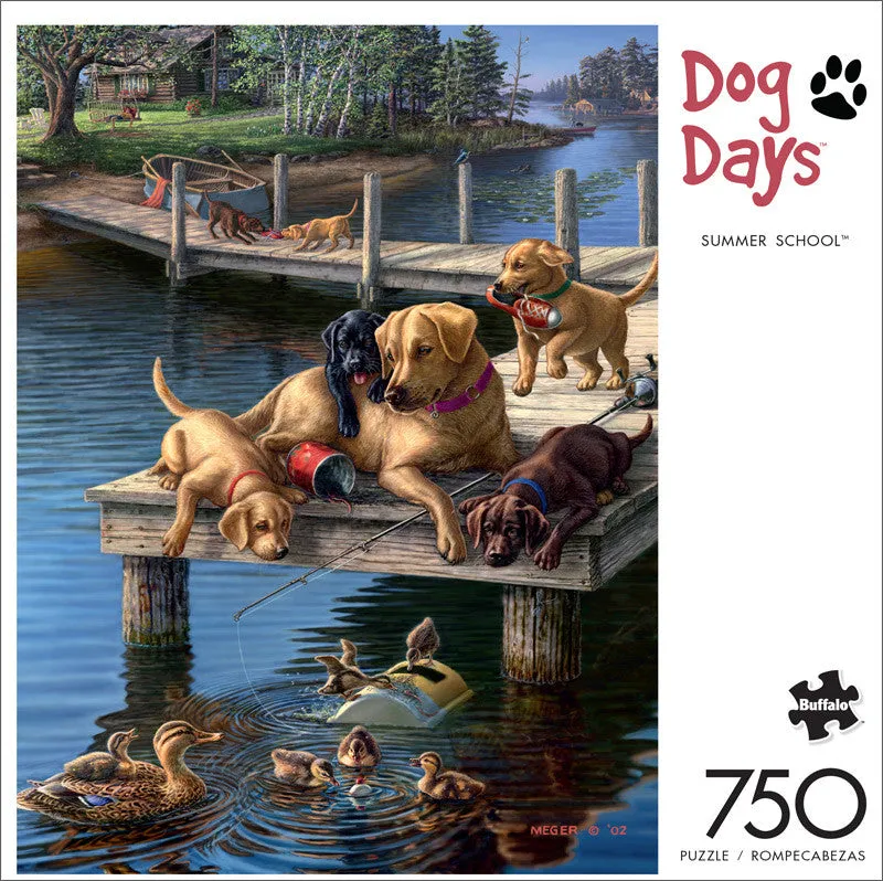 buffalo-games-dog-days-summer-school-puzzle-750-teile-hunde image 1