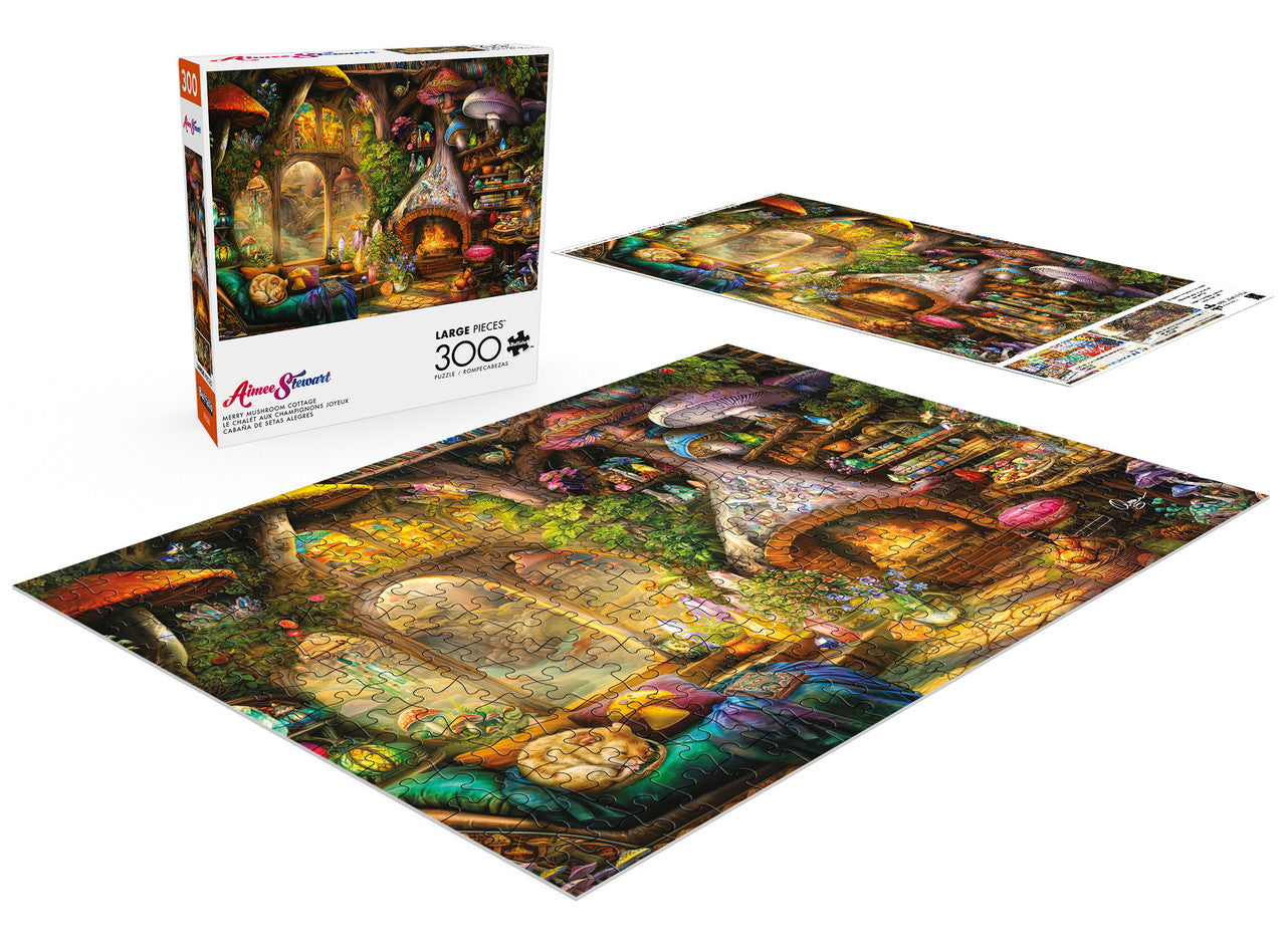 buffalo-games-merry-mushroom-cottage-puzzle-300-teile-fantasy image 3