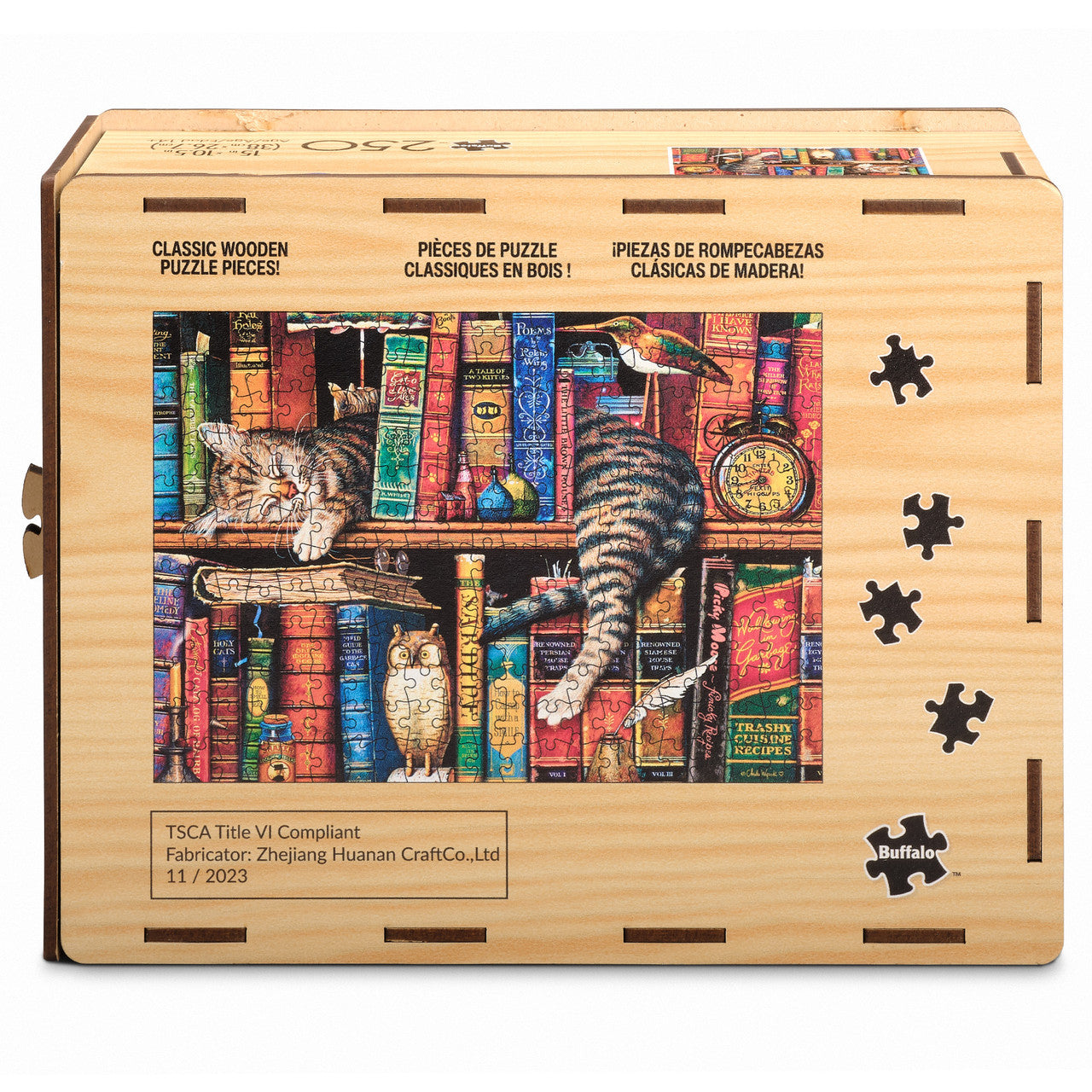 buffalo-games-frederick-the-literate-250-teile-holzpuzzle-katze image 5