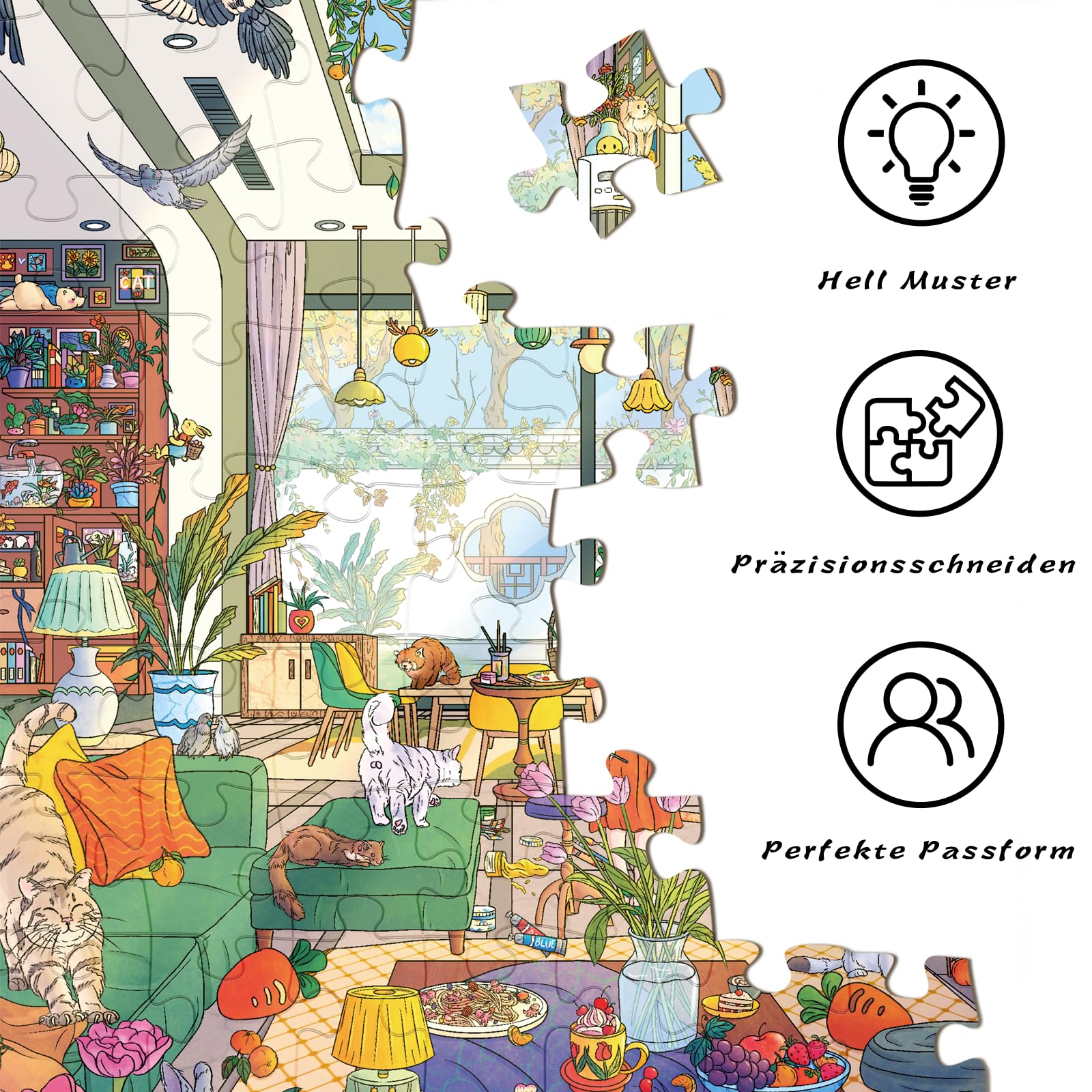 huadada-sonniges-k-nstlerzimmer-puzzle-1000-teile image 6