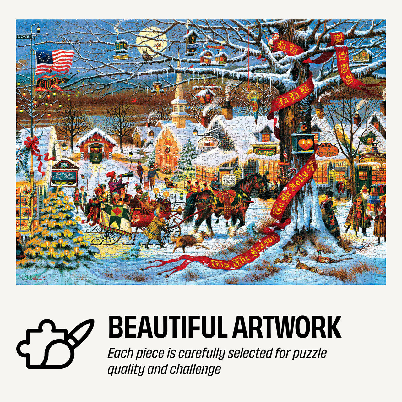 buffalo-games-small-town-christmas-1000-teile-puzzle-dose image 6