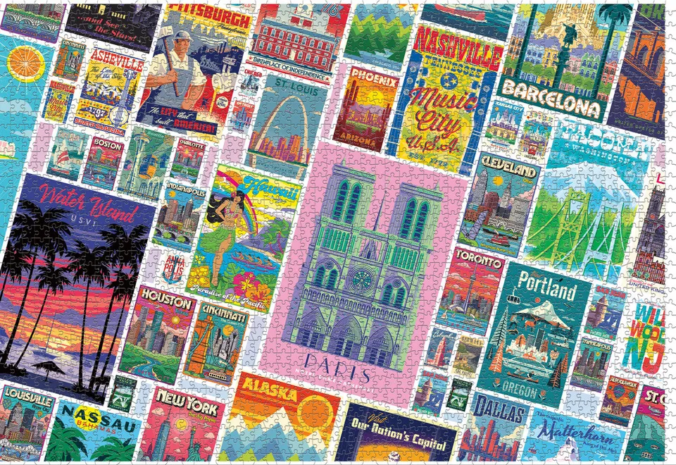buffalo-games-vintage-posters-2000-teile-puzzle image 1