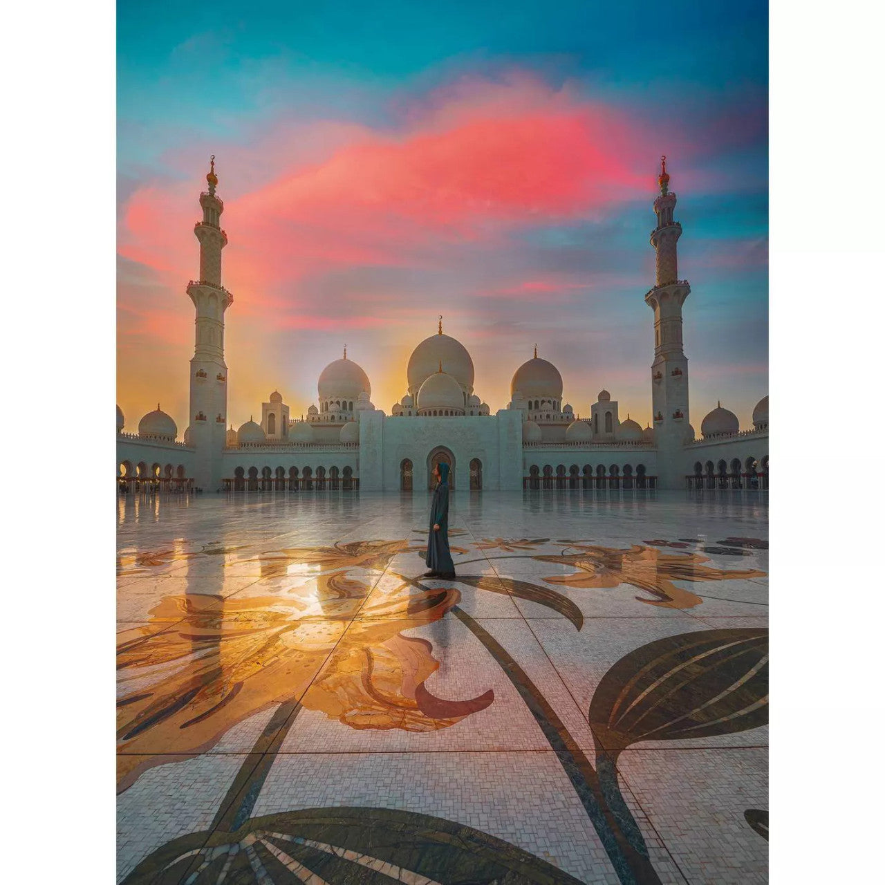 buffalo-games-blanc-sunset-abu-dhabi-mosque-puzzle-300-teile-sonnenuntergang image 7