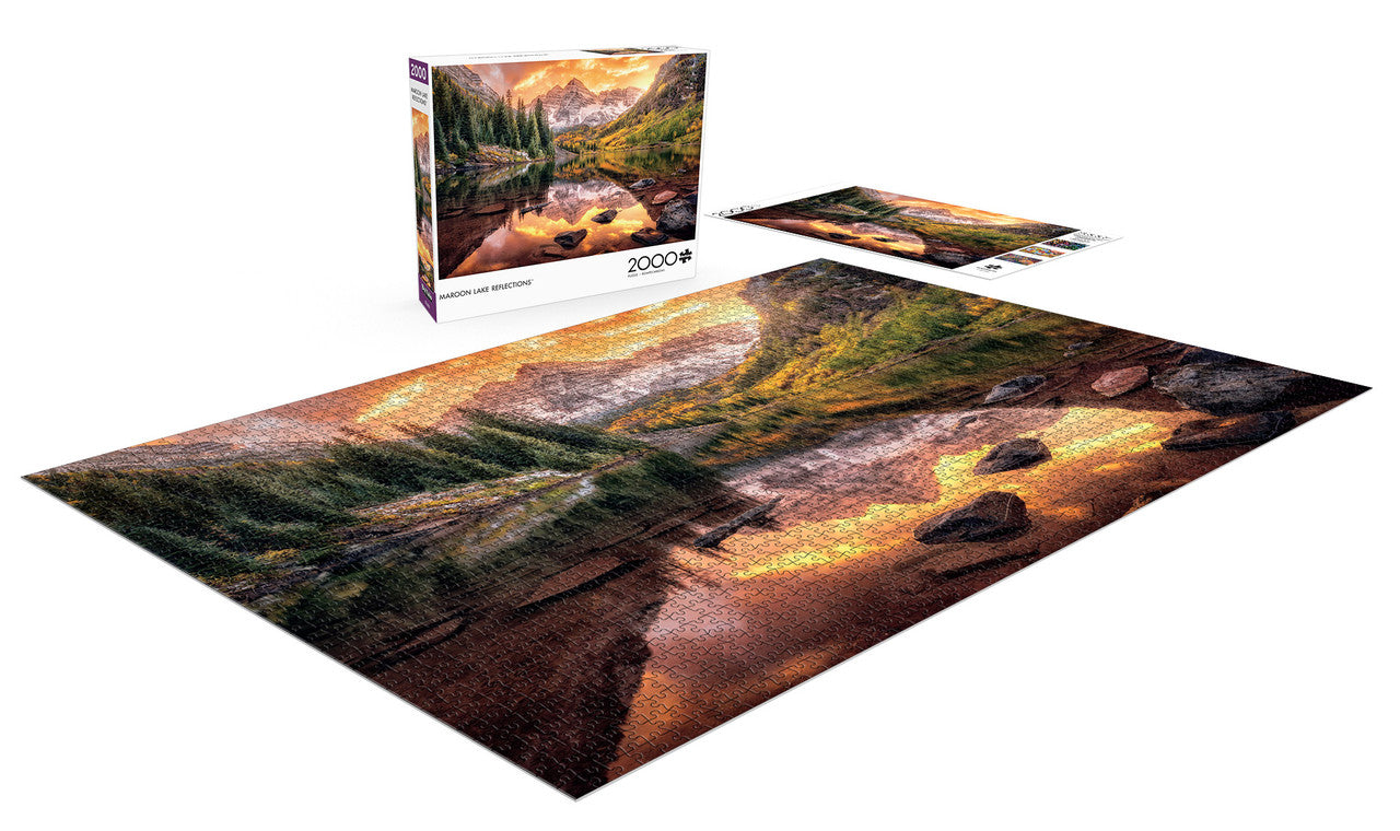 buffalo-games-maroon-lake-reflections-2000-teile-puzzle-bergsee image 3