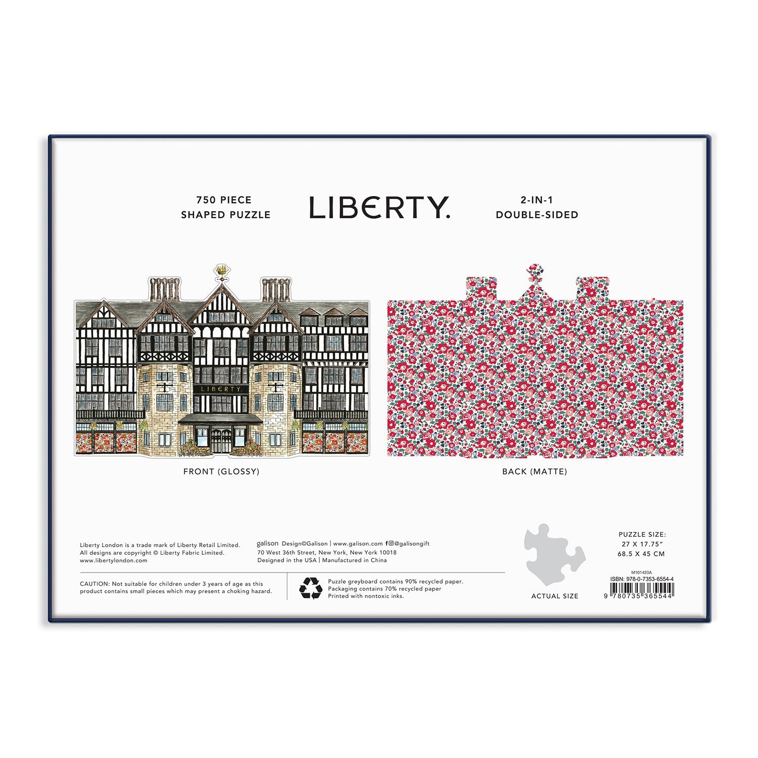 galison-liberty-london-tudor-building-puzzle-750-teile-doppelseitig image 5