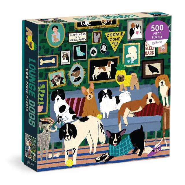 galison-lounge-dogs-500-teile-puzzle-hunde image 1