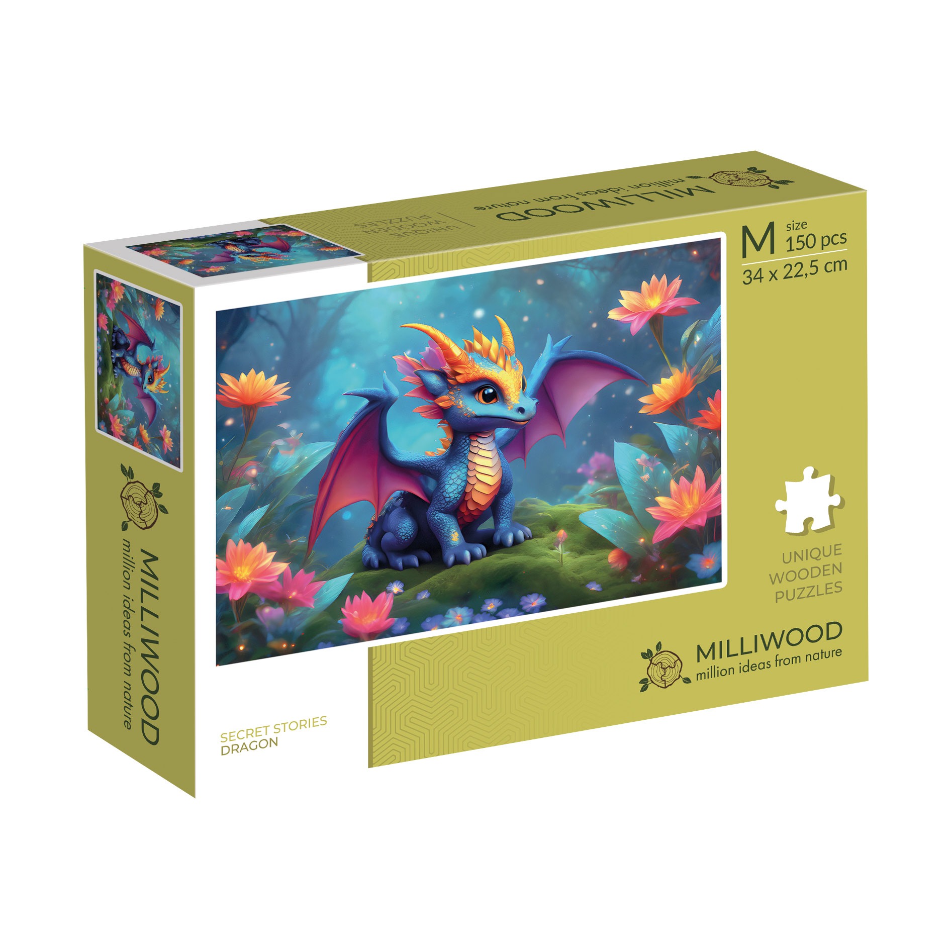 milliwood-secret-stories-drache-holzpuzzle-150-teile image 8