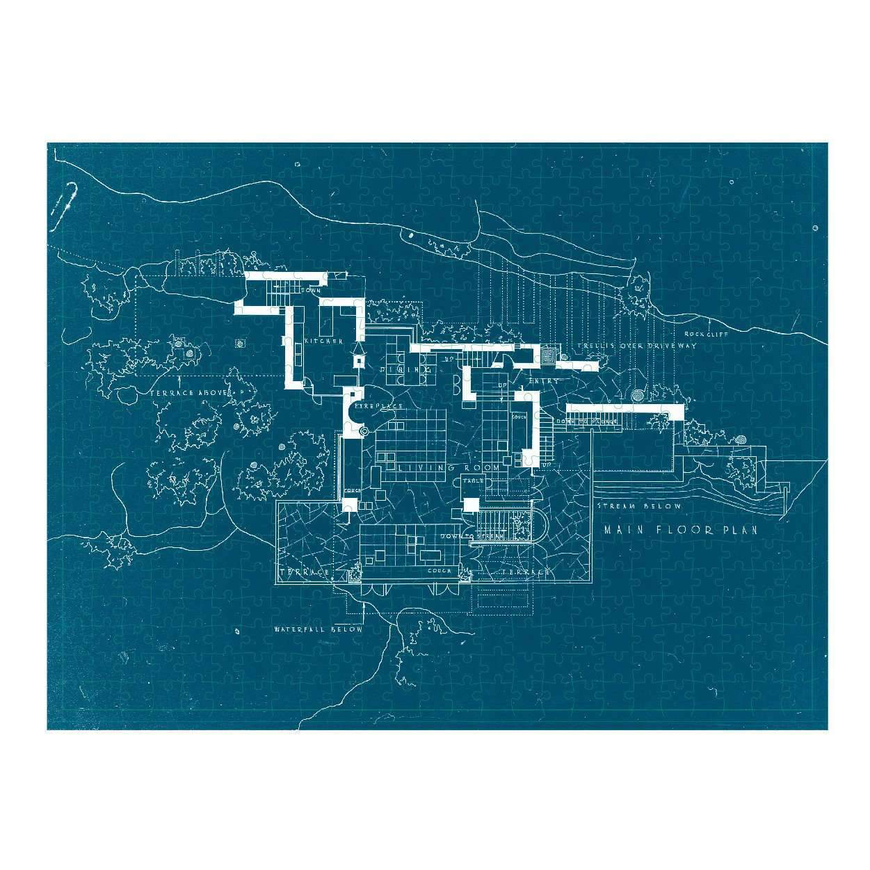 galison-frank-lloyd-wright-fallingwater-puzzle-500-teile-doppelseitig image 4
