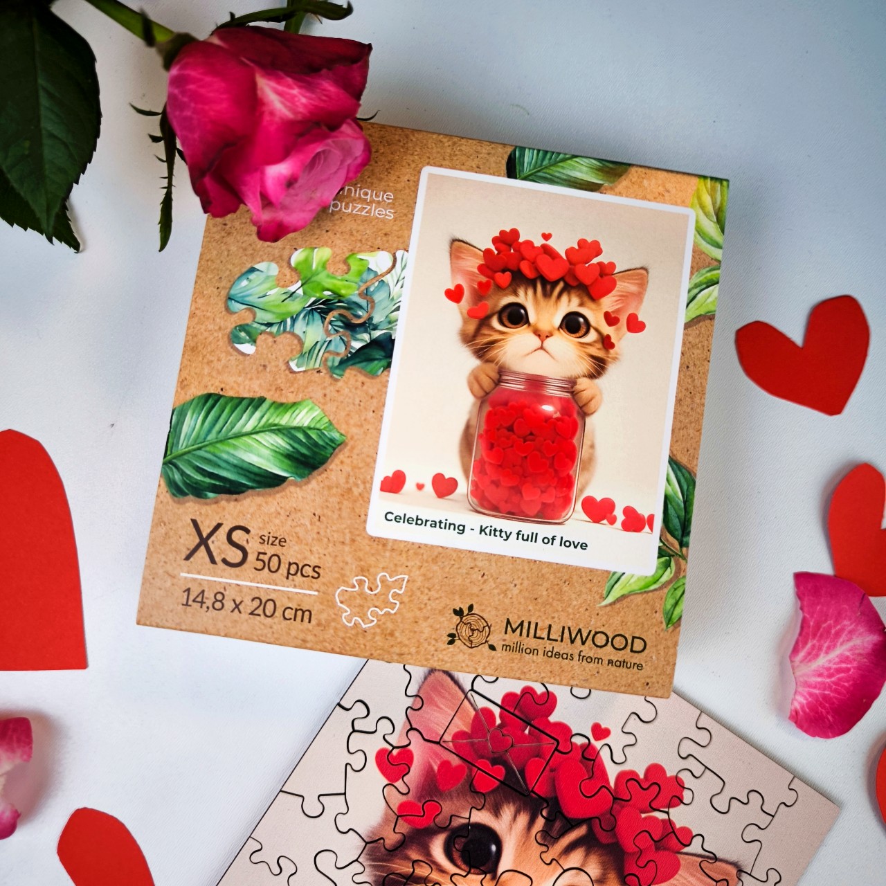 milliwood-celebrating-kitty-holzpuzzle-50-teile-katze image 8