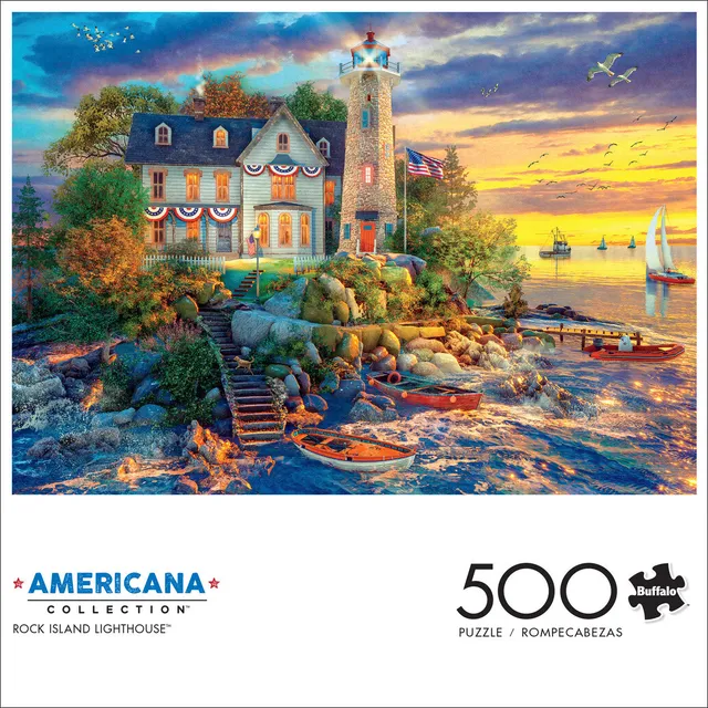 buffalo-games-americana-rock-island-puzzle-500-teile-leuchtturm image 1