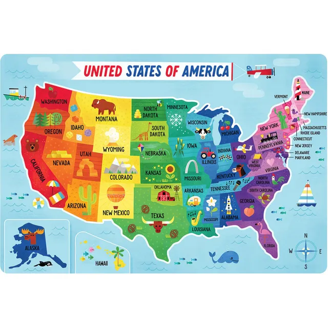 buffalo-little-buffalo-usa-karte-kinder-puzzle-bodenpuzzle-ab-4 image 1