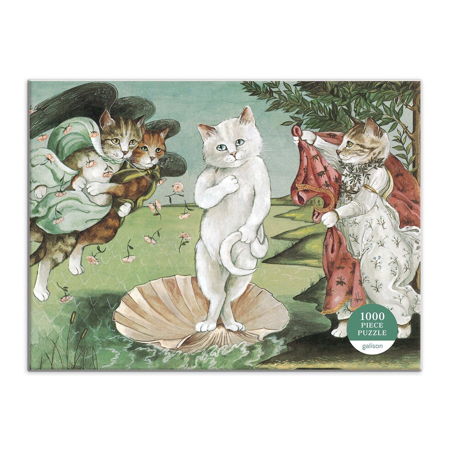 galison-birth-of-venus-meowsterpiece-puzzle-1000-teile-katzen image 2