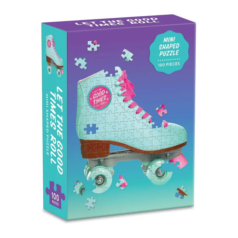 galison-let-the-good-times-roll-puzzle-100-teile-rollschuh image 1