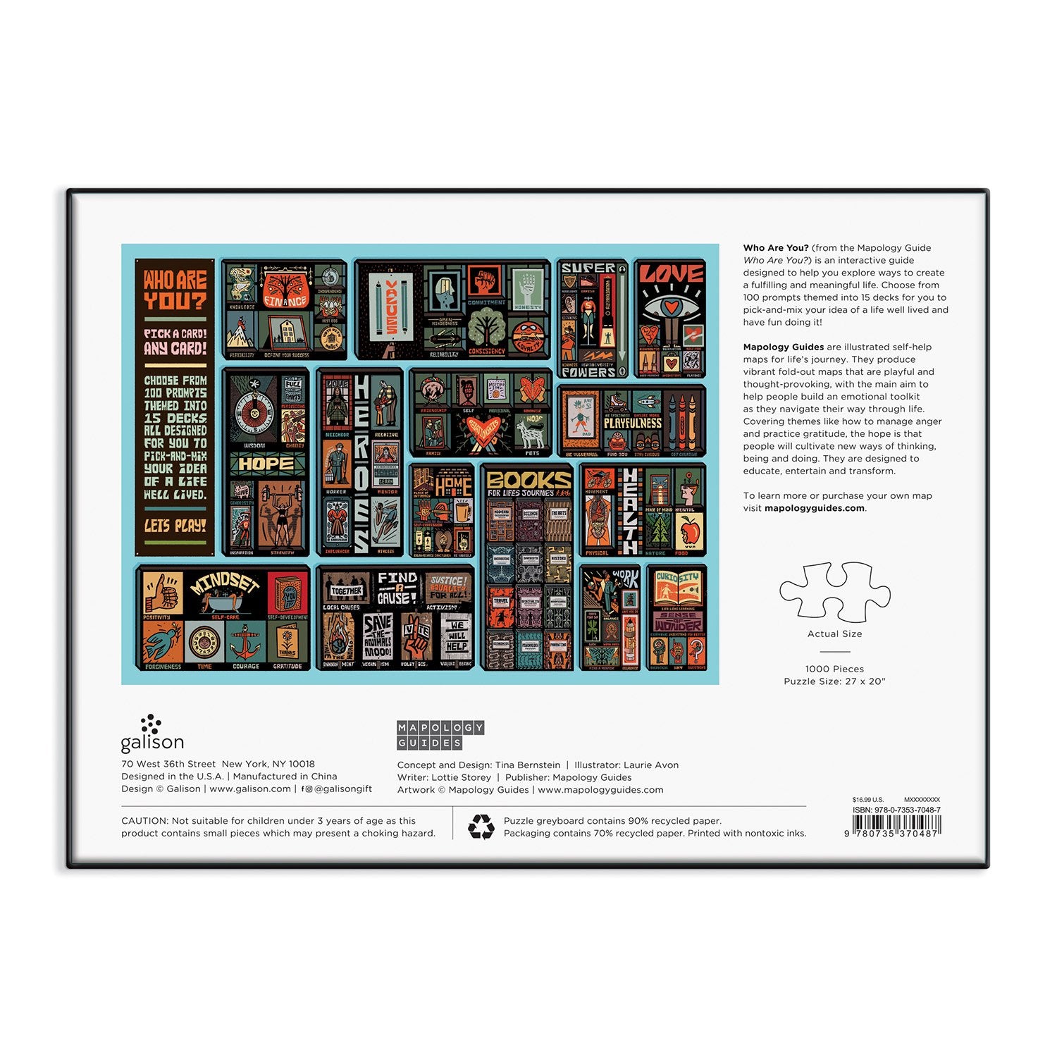 galison-who-are-you-puzzle-1000-teile-mapology-spr-che image 6