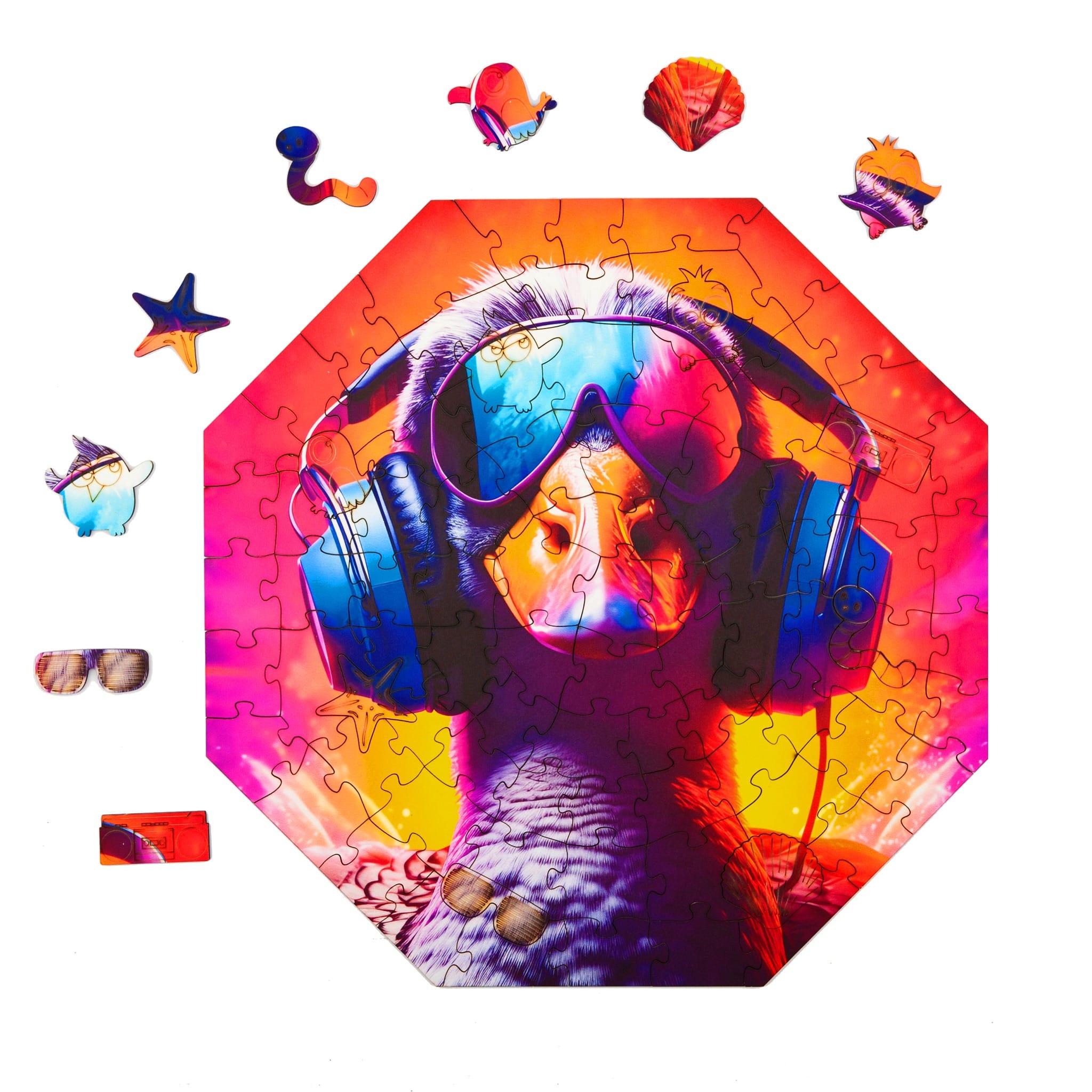 milliwood-funnymals-techno-gans-holzpuzzle-90-teile image 1