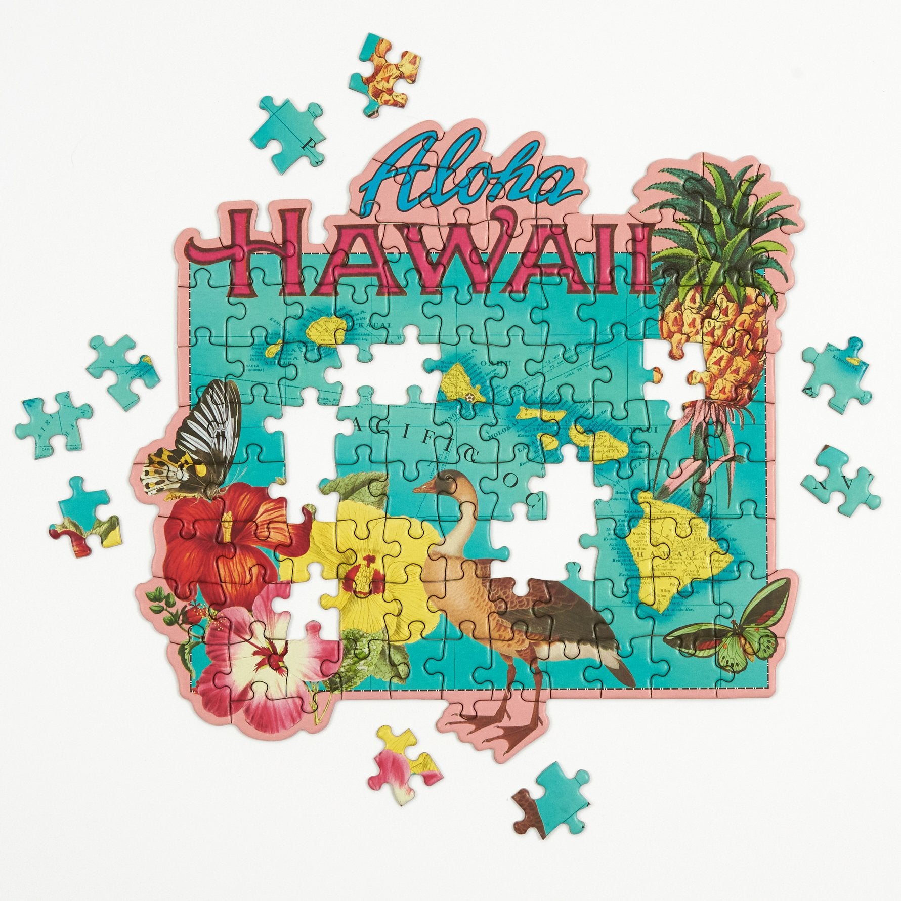 galison-jigsaw-hawaii-mini-shaped-puzzle-100-teile-aloha image 4