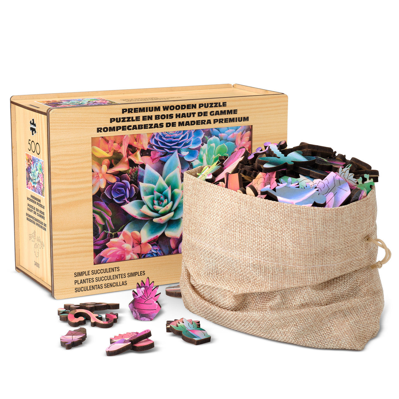 buffalo-games-simple-succulent-500-teile-holzpuzzle-whimsy image 1