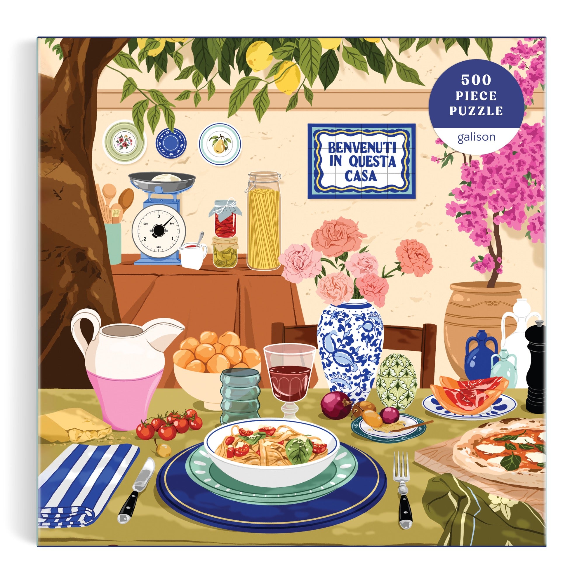 galison-tuscan-afternoon-puzzle-500-teile-toskana-essen image 2