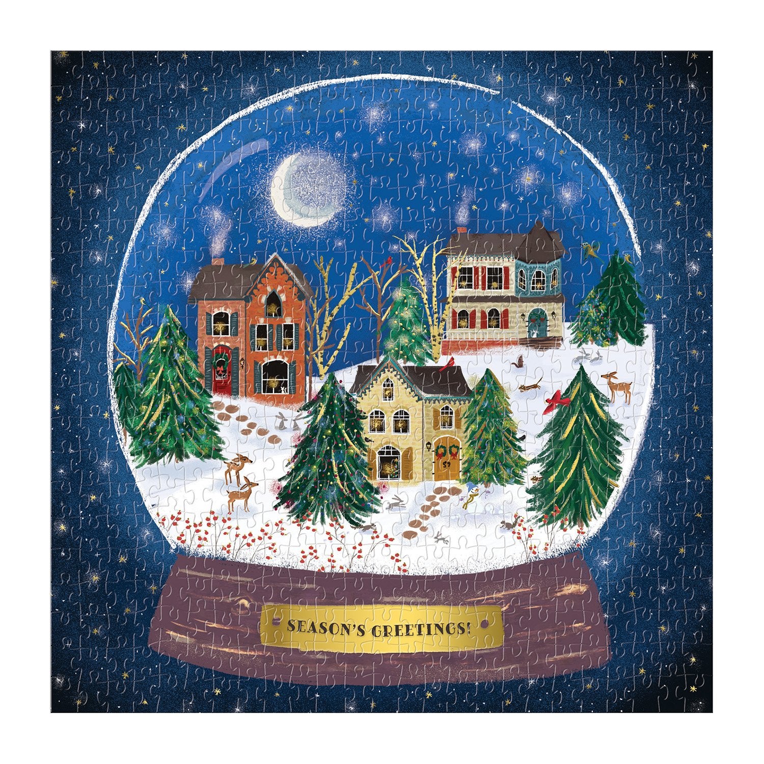 galison-winter-snow-globe-500-teile-puzzle-mit-folie-weihnachten image 3
