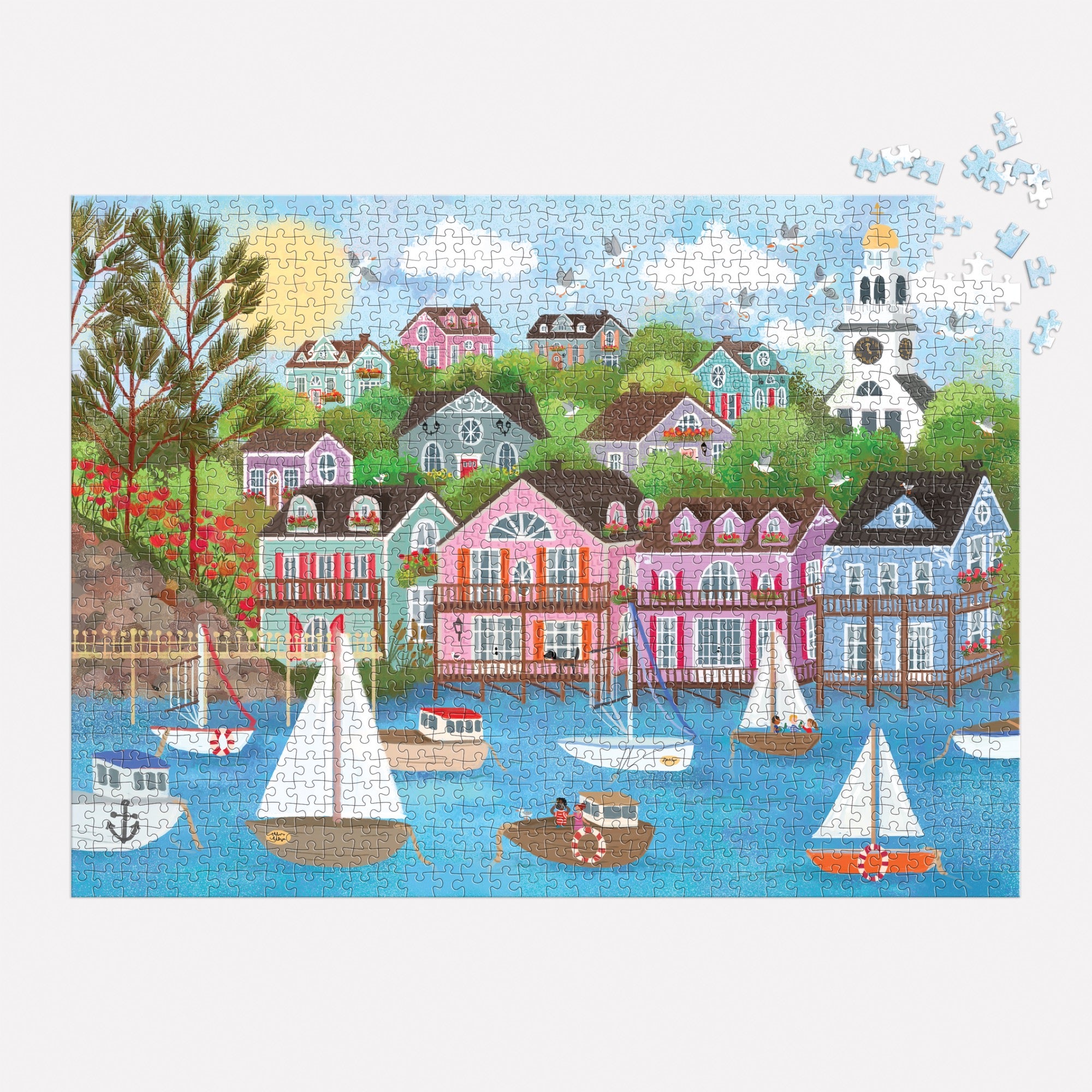 galison-joy-laforme-harbor-by-the-sea-1000-teile-puzzle-meer image 4