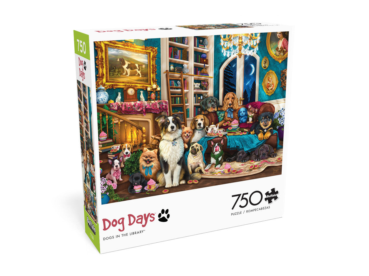 buffalo-games-dog-days-dogs-in-library-puzzle-750-teile-hunde image 5