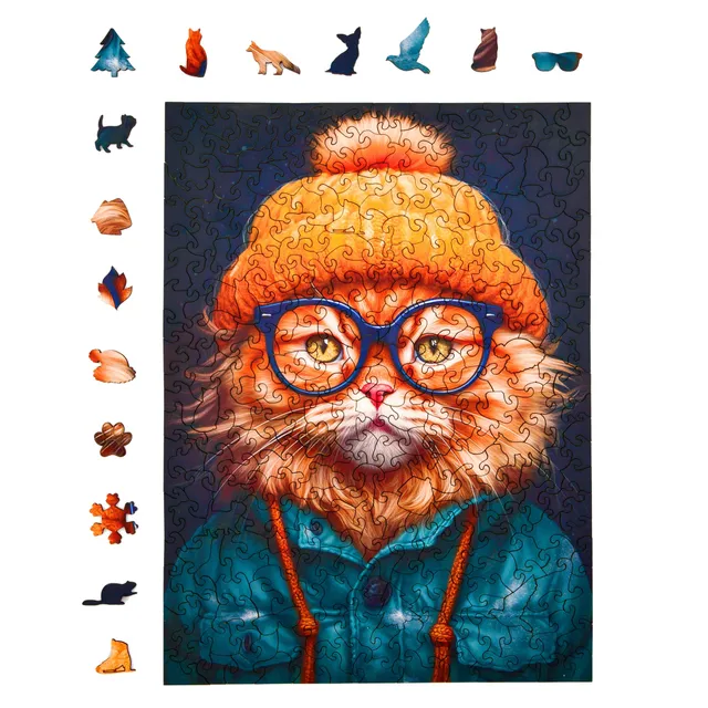milliwood-cold-is-cool-giovanny-ginger-cat-holzpuzzle-katze image 1