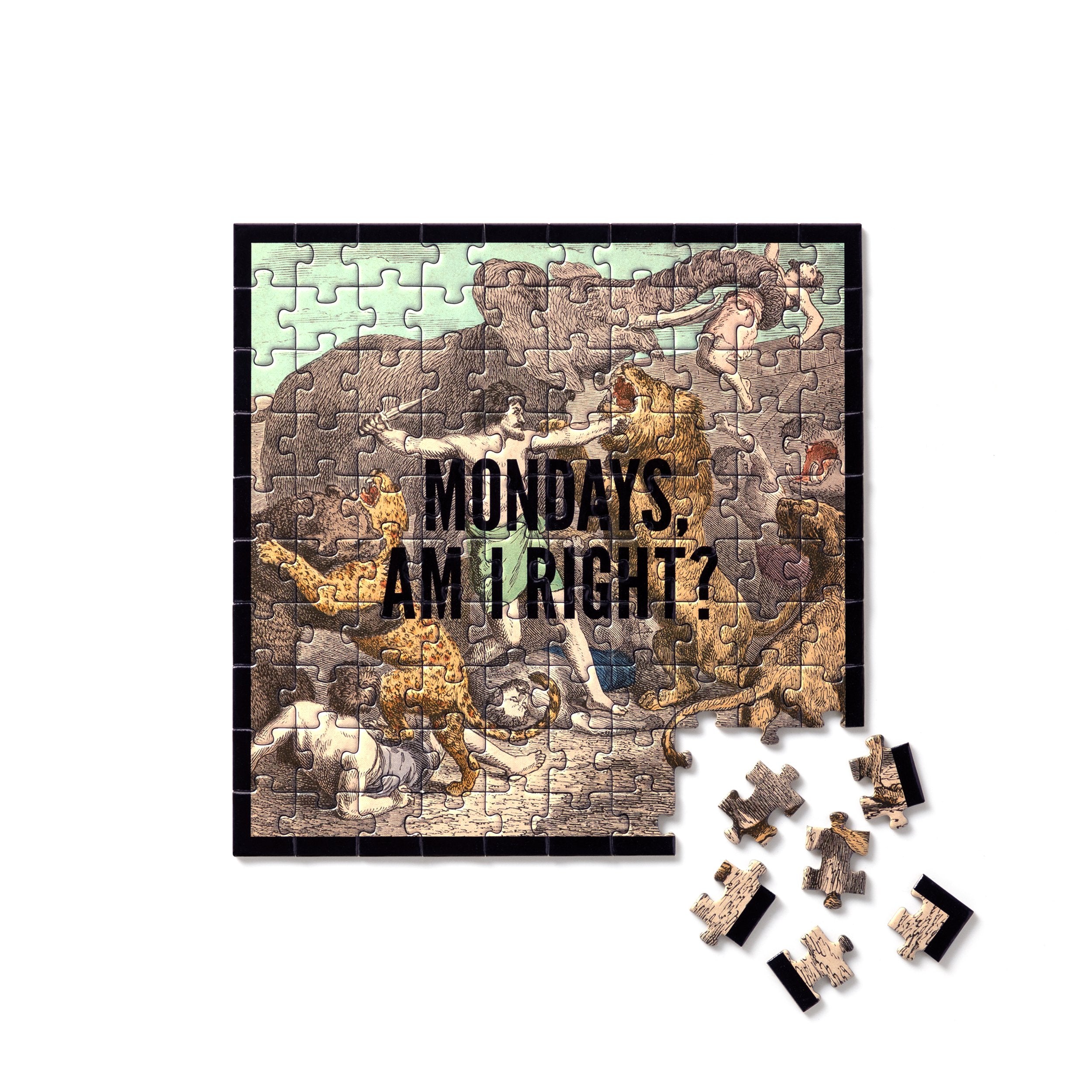 galison-mondays-am-i-right-mini-puzzle-100-teile-quadratisch image 3