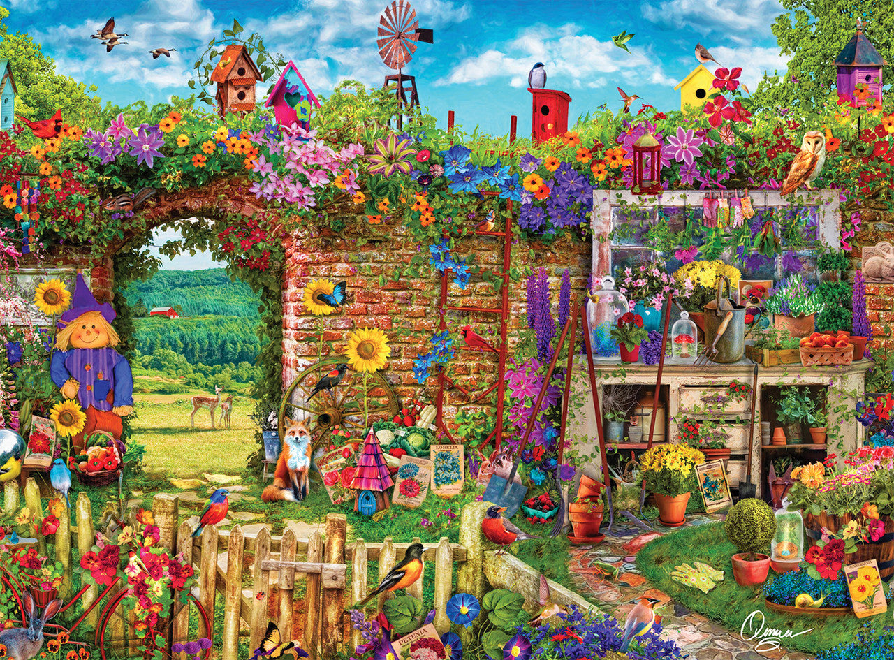 buffalo-games-aimee-stewart-garden-gate-1000-teile-puzzle-gold image 2