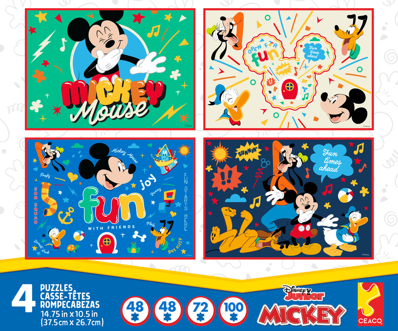 ceaco-disney-mickey-mouse-puzzle-multipack-4-puzzles-kinder image 1
