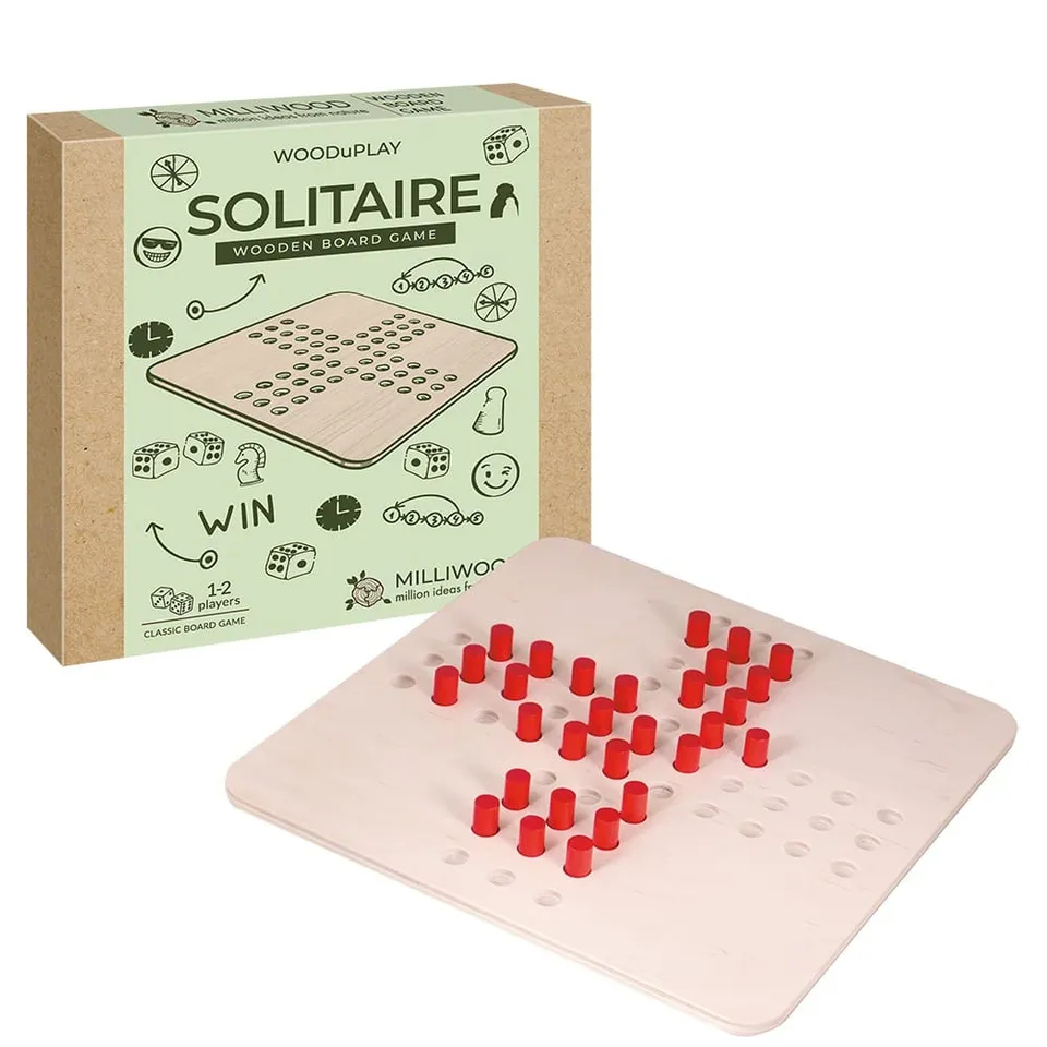 milliwood-wooduplay-solitaire-holzspiel-denkspiel-klassiker image 1
