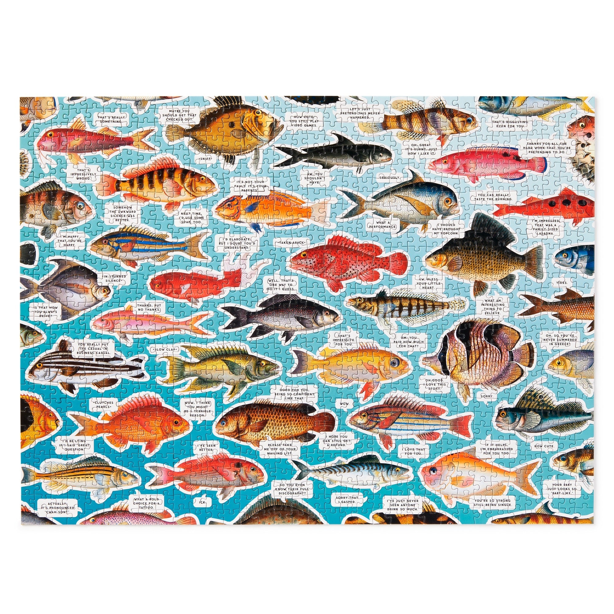galison-judgy-fish-1000-teile-puzzle-fische-mit-stickern image 3