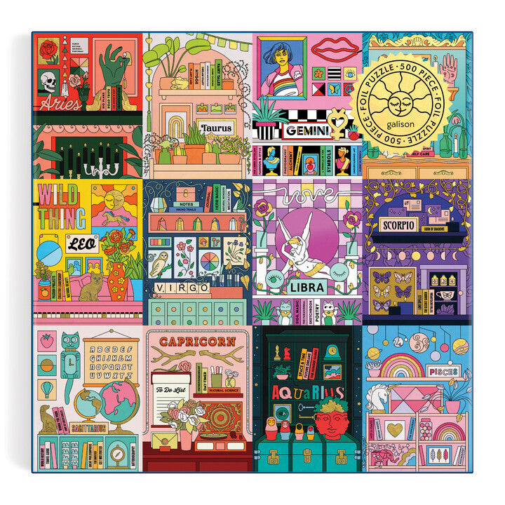 galison-house-of-astrology-500-teile-puzzle-goldfolie image 2