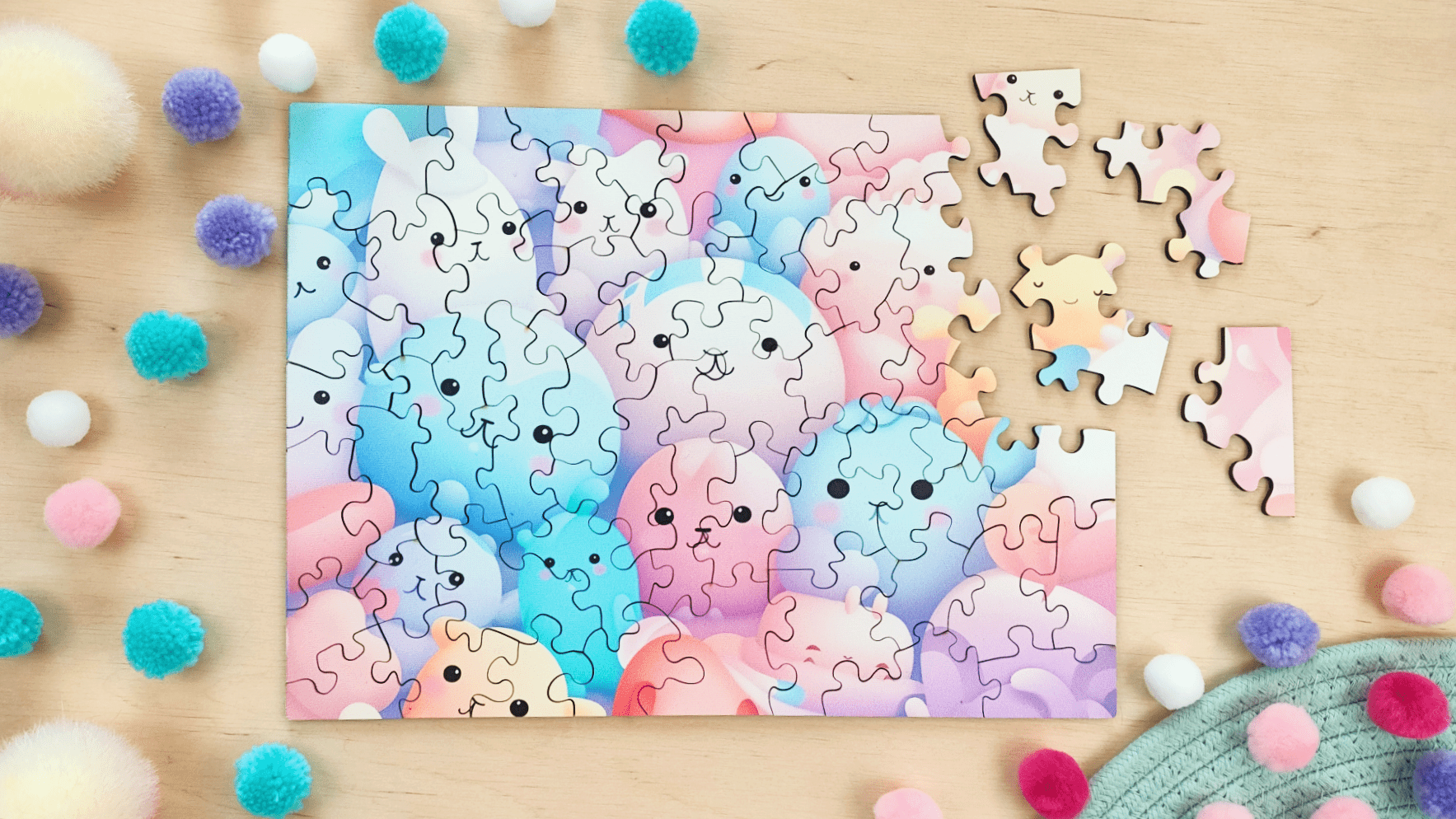 milliwood-dream-team-happy-bubbles-holzpuzzle-50-teile-pastell image 5