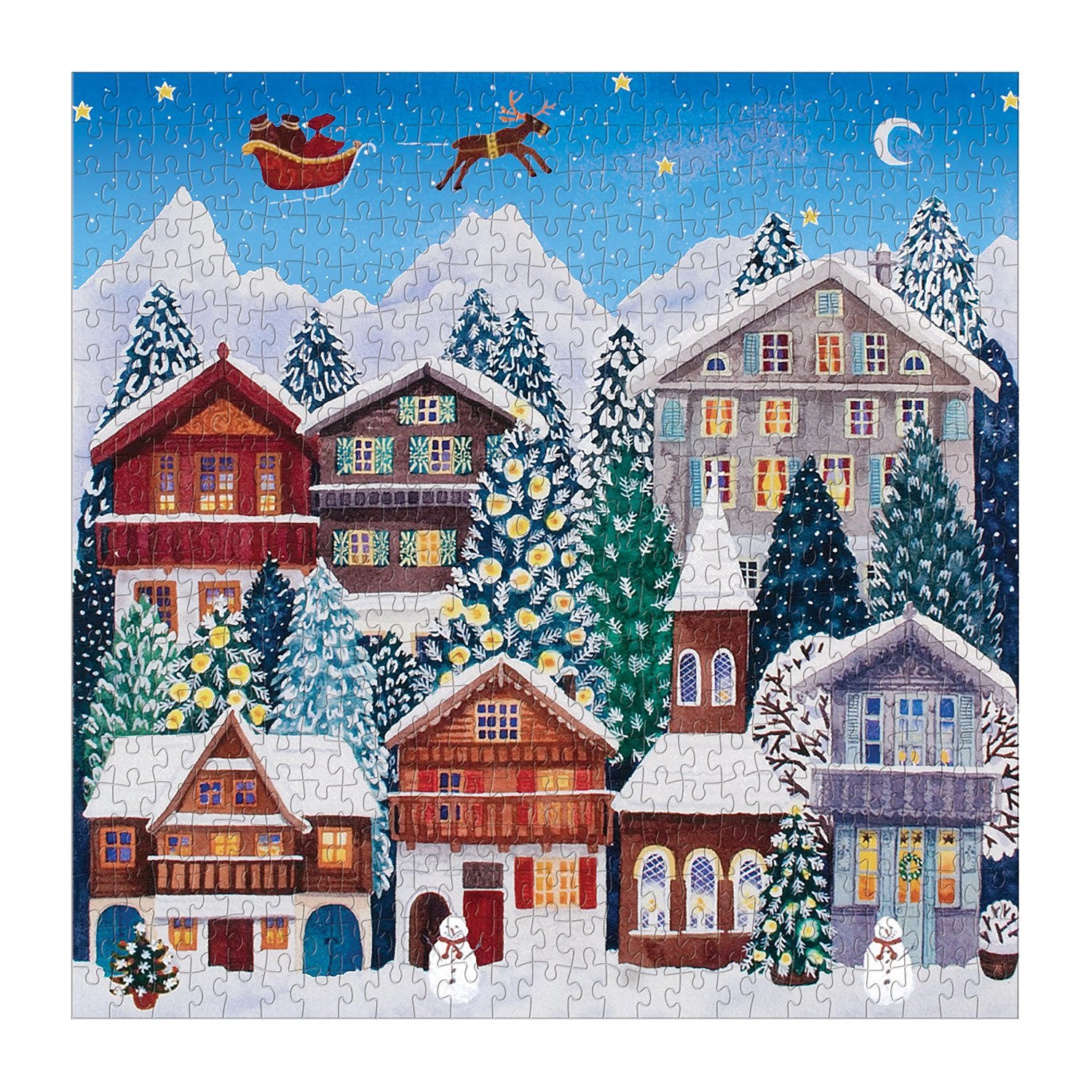 galison-yuletide-village-500-teile-puzzle-weihnachtsdorf image 3