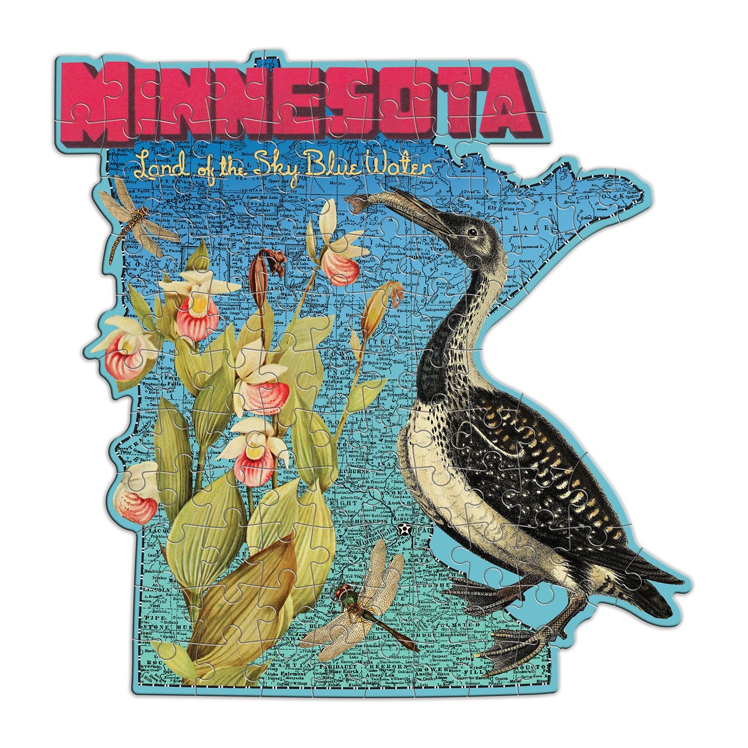 galison-wendy-gold-minnesota-mini-puzzle-100-teile-form image 3
