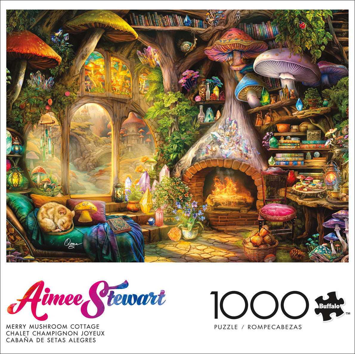 buffalo-games-merry-mushroom-cottage-puzzle-1000-teile-stewart image 2