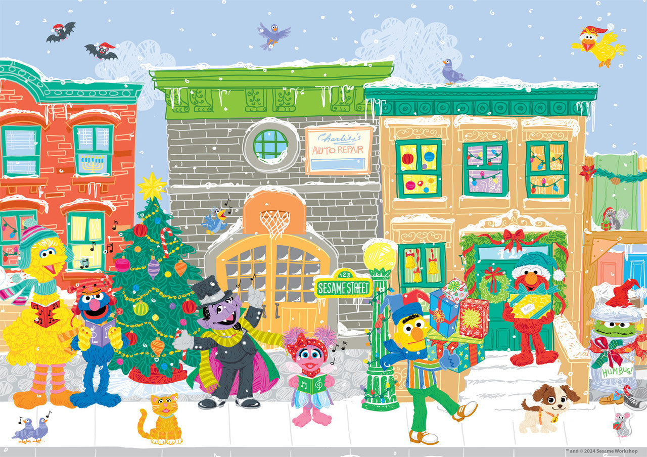 buffalo-games-sesame-street-carolers-puzzle-300-teile-weihnacht image 1