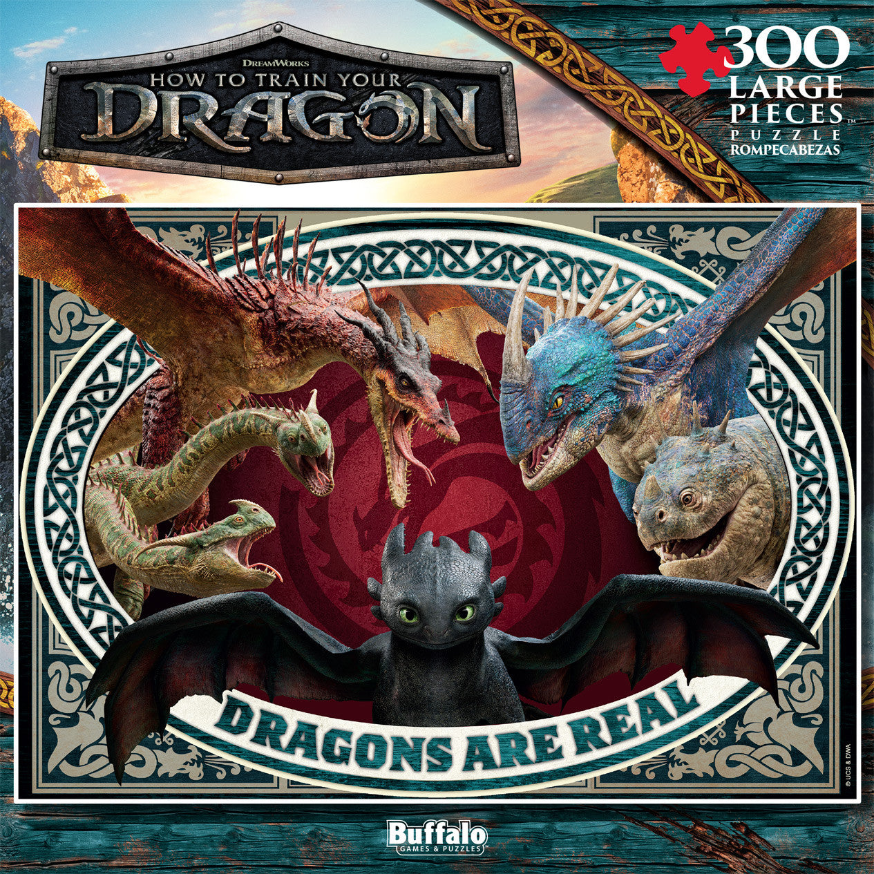 buffalo-games-dragons-are-real-puzzle-300-teile-grosse-teile-drachen image 2