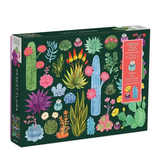galison-desert-flora-puzzle-1000-teile-blumen-formteile image 1